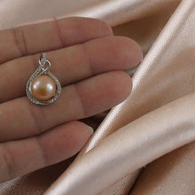 Load image into Gallery viewer, Sterling Silver 925 Pink Pearl &amp; CZ Pendant