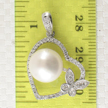 Load image into Gallery viewer, Sterling Silver 925 White Pearl &amp; CZ Pendant