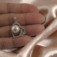 Load image into Gallery viewer, Sterling Silver 925 White Pearl &amp; CZ Pendant