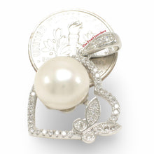 Load image into Gallery viewer, Sterling Silver 925 White Pearl &amp; CZ Pendant