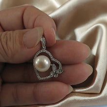 Load image into Gallery viewer, Sterling Silver 925 White Pearl &amp; CZ Pendant