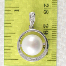 Load image into Gallery viewer, Sterling Silver 925 White Pearl &amp; CZ Pendant