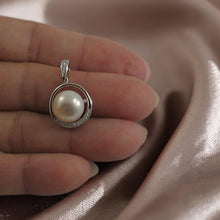 Load image into Gallery viewer, Sterling Silver 925 White Pearl &amp; CZ Pendant