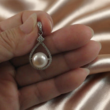 Load image into Gallery viewer, Sterling Silver 925 White Pearl &amp; CZ Pendant