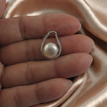 Load image into Gallery viewer, Sterling Silver 925 White Pearl &amp; CZ Pendant