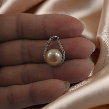 Load image into Gallery viewer, Sterling Silver 925 Pink Pearl &amp; CZ Pendant