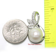 Load image into Gallery viewer, Sterling Silver 925 White Pearl &amp; CZ Pendant