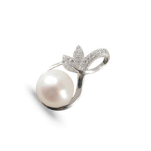 Load image into Gallery viewer, Sterling Silver 925 White Pearl &amp; CZ Pendant