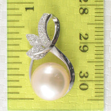 Load image into Gallery viewer, Sterling Silver 925 Pink Pearl &amp; CZ Pendant