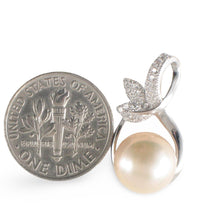 Load image into Gallery viewer, Sterling Silver 925 Pink Pearl &amp; CZ Pendant