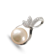 Load image into Gallery viewer, Sterling Silver 925 Pink Pearl &amp; CZ Pendant