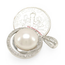 Load image into Gallery viewer, Sterling Silver 925 White Pearl &amp; CZ Pendant