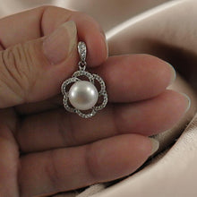 Load image into Gallery viewer, Sterling Silver 925 White Pearl &amp; CZ Pendant