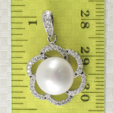 Load image into Gallery viewer, Sterling Silver 925 White Pearl &amp; CZ Pendant