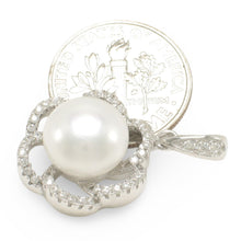 Load image into Gallery viewer, Sterling Silver 925 White Pearl &amp; CZ Pendant