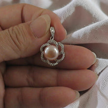 Load image into Gallery viewer, Sterling Silver 925 Pink Pearl &amp; CZ Pendant