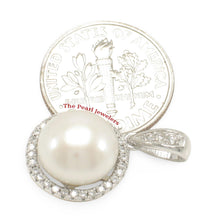 Load image into Gallery viewer, Sterling Silver 925 White Pearl &amp; CZ Pendant