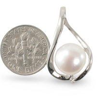 Load image into Gallery viewer, Sterling Silver 925 Wave White Pearl Pendant