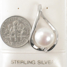 Load image into Gallery viewer, Sterling Silver 925 Wave White Pearl Pendant