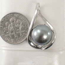 Load image into Gallery viewer, Sterling Silver 925 Wave Black Pearl Pendant