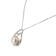 Load image into Gallery viewer, Sterling Silver 925 Wave Peach Pearl Pendant