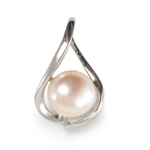 Load image into Gallery viewer, Sterling Silver 925 Wave Peach Pearl Pendant