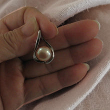 Load image into Gallery viewer, Sterling Silver 925 Wave Peach Pearl Pendant