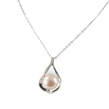 Load image into Gallery viewer, Sterling Silver 925 Wave Peach Pearl Pendant