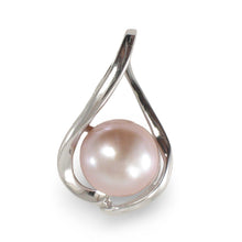 Load image into Gallery viewer, Sterling Silver 925 Wave Pink Pearl Pendant