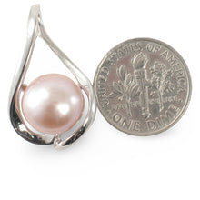 Load image into Gallery viewer, Sterling Silver 925 Wave Pink Pearl Pendant