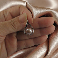 Load image into Gallery viewer, Sterling Silver 925 Wave Pink Pearl Pendant