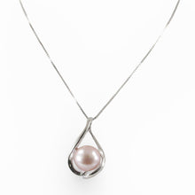 Load image into Gallery viewer, Sterling Silver 925 Wave Pink Pearl Pendant