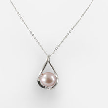Load image into Gallery viewer, Sterling Silver 925 Wave Pink Pearl Pendant