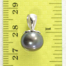 Load image into Gallery viewer, Sterling Silver 925 Black Pearl Pumpkin Pendant