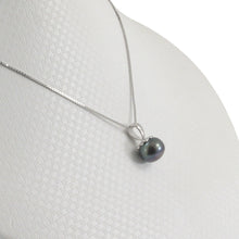 Load image into Gallery viewer, Sterling Silver 925 Black Pearl Pumpkin Pendant