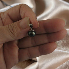 Load image into Gallery viewer, Sterling Silver 925 Black Pearl Pumpkin Pendant