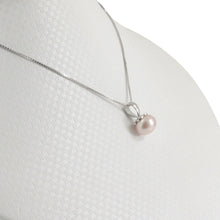 Load image into Gallery viewer, Sterling Silver 925 Pink Pearl Pumpkin Pendant