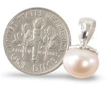 Load image into Gallery viewer, Sterling Silver 925 Pink Pearl Pumpkin Pendant