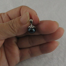Load image into Gallery viewer, Sterling Silver 925 White/Black/Pink Pearl Pumpkin Pendant