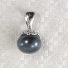 Load image into Gallery viewer, Sterling Silver 925 White/Black/Pink Pearl Pumpkin Pendant