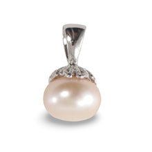 Load image into Gallery viewer, Sterling Silver 925 Pink Pearl Pumpkin Pendant