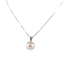 Load image into Gallery viewer, Sterling Silver 925 Pink Pearl Pumpkin Pendant