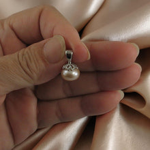 Load image into Gallery viewer, Sterling Silver 925 Pink Pearl Pumpkin Pendant