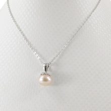 Load image into Gallery viewer, Sterling Silver 925 Pink Pearl Pumpkin Pendant