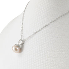 Load image into Gallery viewer, Sterling Silver 925 Pink Pearl Pumpkin Pendant