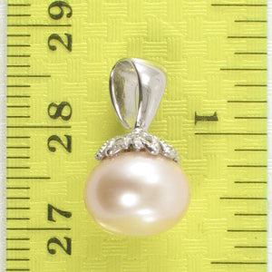 Sterling Silver 925 White/Black/Pink Pearl Pumpkin Pendant