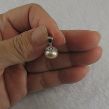 Load image into Gallery viewer, Sterling Silver 925 White/Black/Pink Pearl Pumpkin Pendant