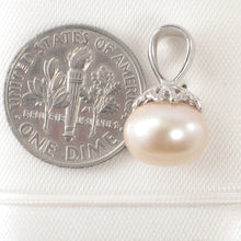 Load image into Gallery viewer, Sterling Silver 925 White/Black/Pink Pearl Pumpkin Pendant
