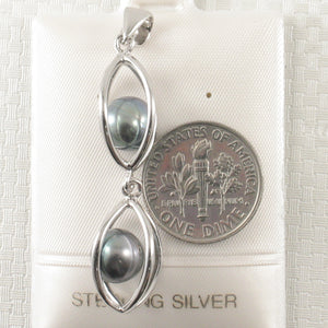 Sterling Silver 925 Lucky Lantern Pearl Pendant