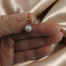 Load image into Gallery viewer, Sterling Silver 925 White Pearl &amp; CZ Pendant